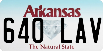 AR license plate 640LAV