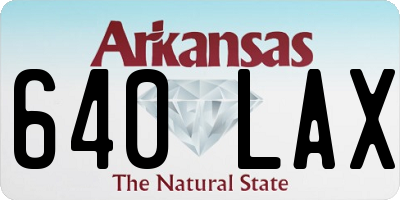 AR license plate 640LAX