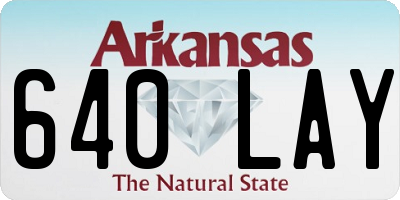 AR license plate 640LAY
