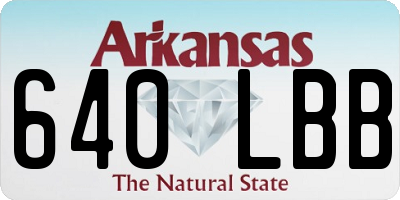 AR license plate 640LBB
