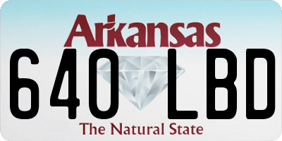 AR license plate 640LBD