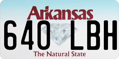AR license plate 640LBH