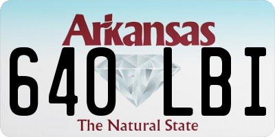 AR license plate 640LBI