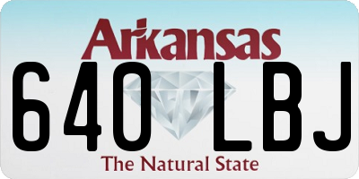 AR license plate 640LBJ