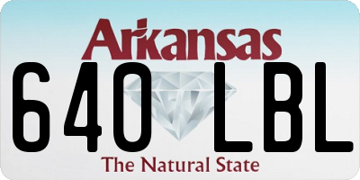 AR license plate 640LBL