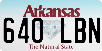 AR license plate 640LBN