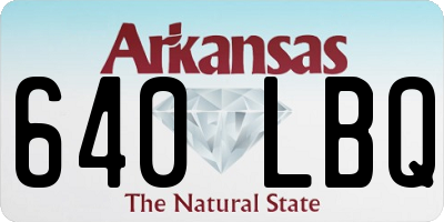 AR license plate 640LBQ