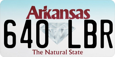 AR license plate 640LBR