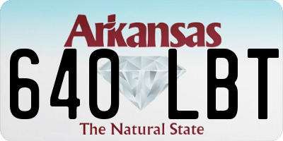 AR license plate 640LBT