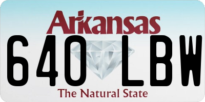 AR license plate 640LBW