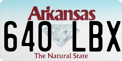 AR license plate 640LBX