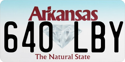 AR license plate 640LBY