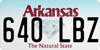 AR license plate 640LBZ
