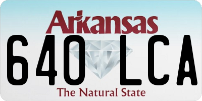 AR license plate 640LCA