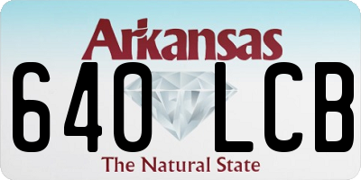 AR license plate 640LCB