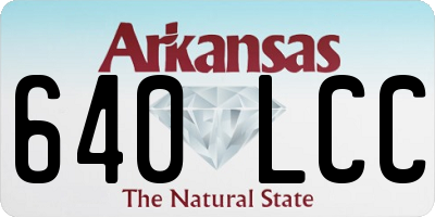 AR license plate 640LCC