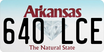 AR license plate 640LCE