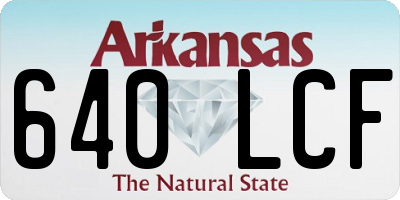 AR license plate 640LCF