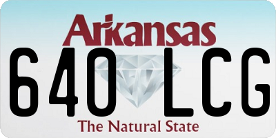 AR license plate 640LCG