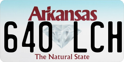AR license plate 640LCH
