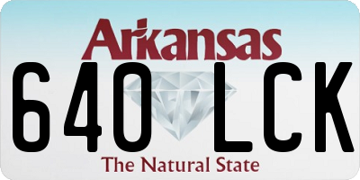 AR license plate 640LCK