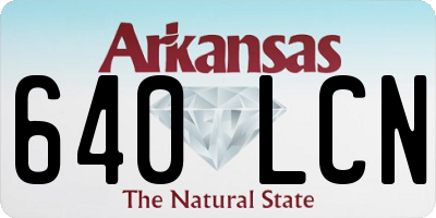 AR license plate 640LCN
