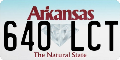 AR license plate 640LCT