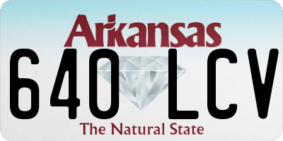 AR license plate 640LCV