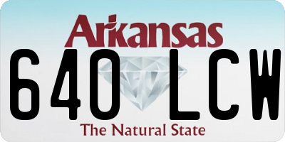 AR license plate 640LCW