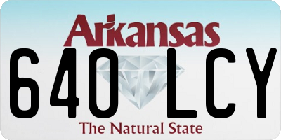 AR license plate 640LCY
