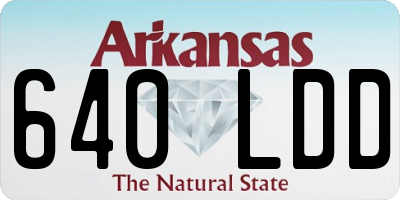 AR license plate 640LDD