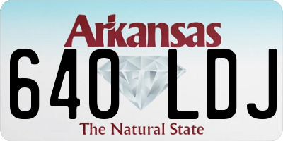 AR license plate 640LDJ