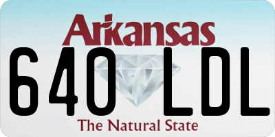 AR license plate 640LDL