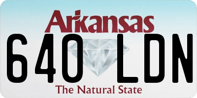 AR license plate 640LDN