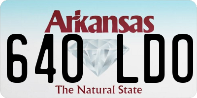 AR license plate 640LDO