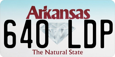 AR license plate 640LDP