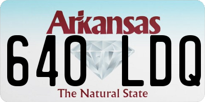 AR license plate 640LDQ