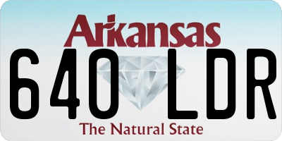 AR license plate 640LDR