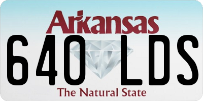 AR license plate 640LDS