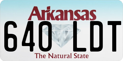 AR license plate 640LDT