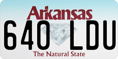 AR license plate 640LDU