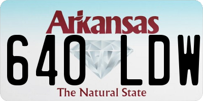 AR license plate 640LDW