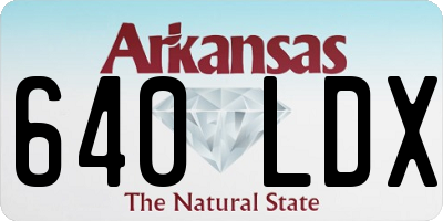 AR license plate 640LDX