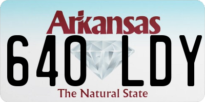 AR license plate 640LDY