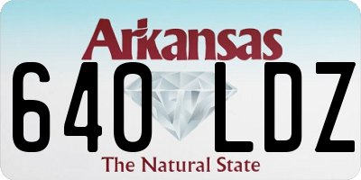 AR license plate 640LDZ