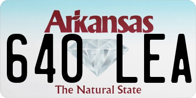 AR license plate 640LEA