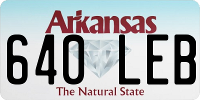 AR license plate 640LEB