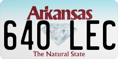 AR license plate 640LEC