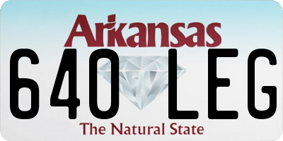 AR license plate 640LEG