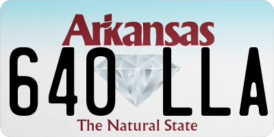 AR license plate 640LLA